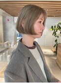 【ボブ/ベージュ/ブリーチ/30代/福岡薬院】