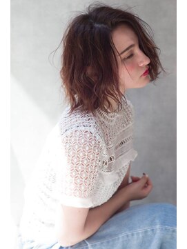 フェリアあべの(FERIA) 【FERIAあべの】モーブカラー×くびれミディノーブル ショート