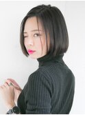 ショートボブもナチュラルに！