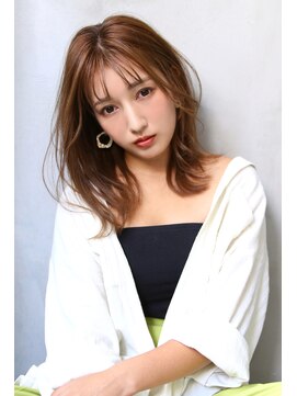 ラエティス(Laetus) 大人かわいい外ハネミディ/前髪シースルー/縮毛矯正【Laetus】