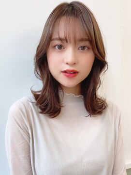 ハニーシブヤ(HONEY shibuya) 【HONEY渋谷】小顔に見えるくびれミディ×ナチュラルブラウン