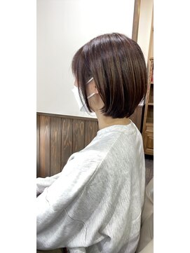 ショコラ 国立谷保(Chocolat) 切りっぱなしぱっつんボブ【ショコラオリジナル春色カラー☆】