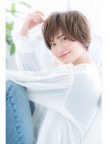 大人かっこいいアシンメトリーくせ毛風小顔ショートa1
