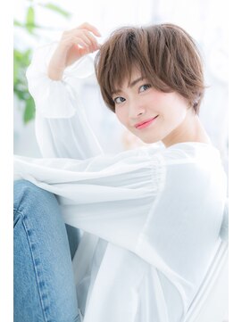 ミック 日暮里店(miq) 大人かっこいいアシンメトリーくせ毛風小顔ショートa1