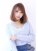 20代30代40代50代前髪で小顔似合わせミルクティーベージュ