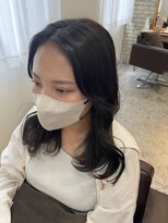 シェノン 西梅田(CHAINON)&nbsp;黒髪/グレーベージュ/レイヤーカット/アッシュ/前髪パーマ