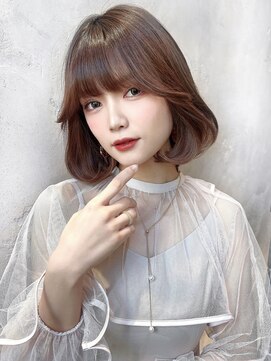 ロンドローズ 名古屋(Lond damaskRose) リフトレイヤー センターパート ブリーチ縮毛矯正 ヨジャドル185