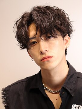 ネイビー(NAVY) ゆるウェーブパーマッシュ