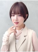 say. ぱっつん前髪 ショート マッシュショート ハイライト 青山