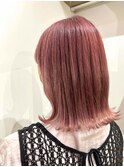 切りっぱなしボブ/エアリーロング/美髪のススメ/ピンクブラウン