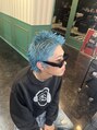 アグ ヘアー キング 富士厚原店(Agu hair king)&nbsp;水色×スパイキーショート