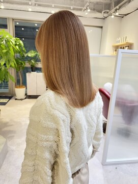 マルフェ 天王寺(marfe) ミルクティーベージュハイトーンケアブリーチ透明感カラー