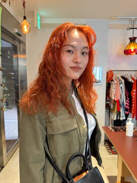 ドーター(daughter) オレンジ　× くせ毛【mii 】