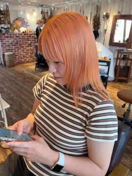 カリラ(CAOLILA) pail orange/オレンジカラー/ブリーチカラー