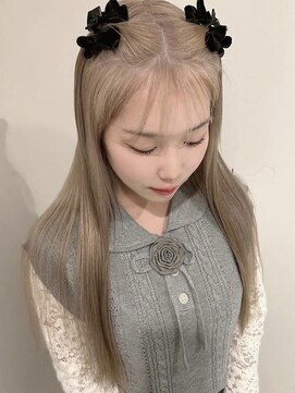 ペレ アネックス 大阪梅田茶屋町店(PELE ANNEX) ホワイトグレージュ/デジタルパーマ/フェザー/梅田