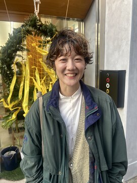 ハイライトマッシュパーマ