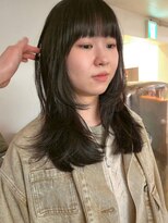 マカロニコースト(macaroni coast)&nbsp;ワイドバングとレイヤーカット 重めレイヤー