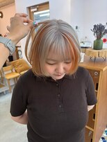 エルム 府中(yelm) ホワイト×オレンジ/ブロックカラー【タダハナカ】