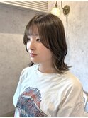 韓国風くびれボブ/イヤリングカラー/夏カラー/顔周りレイヤー