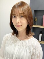 ラミエバイメルト 下北沢(lamie by melt)&nbsp;花田ボブレイヤーカットベージュブリーチなしカラー下北沢韓国