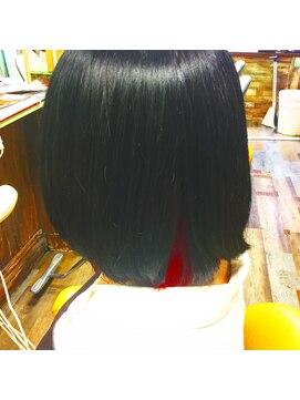 ヘアースペース 練馬店(hair space COCO) インナーカラー角だけレッド