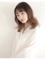 アヌーク トケ(AnouK TOKE) 【AnouK-TOKE-】レイヤーカールミディ×ベージュブラウン