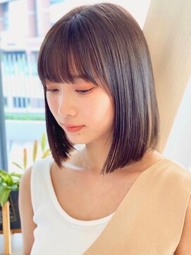 エムスラッシュ みなとみらい馬車道店(M SLASH) M.SLASH馬車道/艶カラー/透け感/ナチュラルストレート/ロブz2