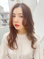 ロンド ストラーダ 心斎橋(Lond strada)&nbsp;韓国前髪顔周りロング×インナーグレージュ[心斎橋/髪質改善]