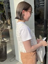 ヘアー アイス ルーチェ(HAIR ICI LUCE)&nbsp;ブリーチなしダブルカラーでベージュに/落合