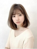 大人ミディアムレイヤーアッシュブラウン透明感20代30代40代銀座
