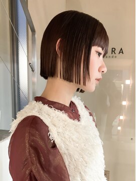 サクラ オモテサンドウ(SAKURA) ワイドバングボブ　切りっぱなしボブ　ミニボブ