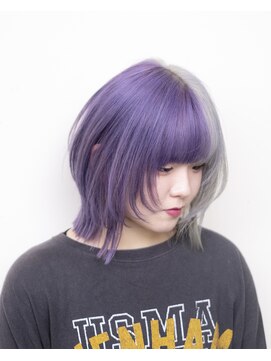 ルプラ ガーデン(le-pla garden) ハーフデザインカラー#外ハネウルフ#ケアブリーチ#ダブルカラー