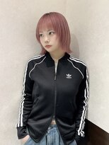 アース コアフュールボーテ 川中島店(EARTH coiffure beaute)&nbsp;ペールピンク_ハイトーン_ダブルカラー_切りっぱなし