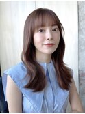 ◎大人綺麗なスタイル 顔まわりカット セミロング ロング