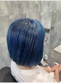 ボブ/ブルーカラー/ケアブリーチ