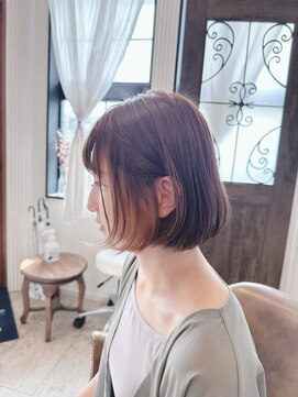 リスプレンデレブロレット risplendere BroLetto ふんわり丸みボブ、大人かわいい、透明感カラー