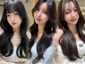 アンフィニー 仙台(ANFINI)の写真/前髪カット/顔周りレイヤーで柔らかく華やかな韓国ヘアに。高い再現性と小顔魅せ[韓国/髪質改善/仙台]