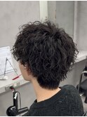 MEN’S HAIR/サーフカール/刈り上げセンターパート