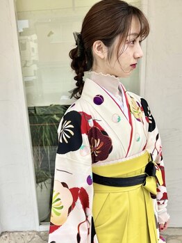 ラブリッシュ(LOVERICHE)の写真/【着物レンタルあり】卒業式着付け・ヘアセット受付中!系列スタジオでも撮影可能★大切な日はLOVERICHEへ*