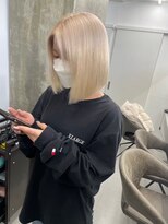 キング 心斎橋店(K!ng) 韓国オルチャンレイヤーカット透明感カラー顔まわり前髪カット