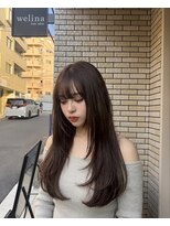 ウェリナ(welina) さら艶ストレート×抜け感ロングレイヤー×ショコラブラウン