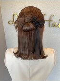 ハーフアップカチモリヘア