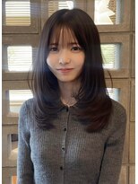ココロヘアー 住吉店(Cocolo hair)&nbsp;グロスチョコレートブラウン×レイヤーカット×オージュアTR