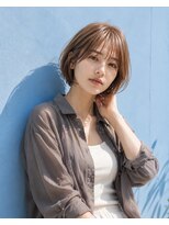 フレイムス ヘアアンドリラックス 大宮東口店(Frames)&nbsp;レイヤーボブ髪型20代30代40代50代前髪あり前髪なし面長丸顔大宮