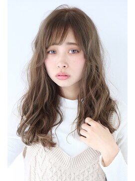ヘアーアンドメイク ファット(Hair&Make PHAT) ゆるふわウェーブロングアッシュベージュカラー20代30代