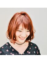 キートス ヘアーデザインプラス(kiitos hair design +) キュートでおしゃれなオレンジ＆レッドカラー☆