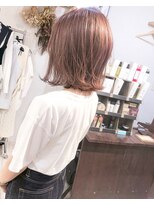 ヘアーアンドアトリエ マール(Hair&Atelier Marl)&nbsp;【Marl】ピンクベージュの切りっぱなしボブ♪