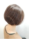 小顔/グラボブ/ショートボブ/30代40代50代/ココアベージュ