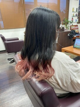 ファイン 美容室 深川店(FINE) 20代30代サクラピンクカラーグラデーション透明感ナチュラル