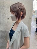 【店長オダオススメショートヘア】コンパクトボブミルクベージュ